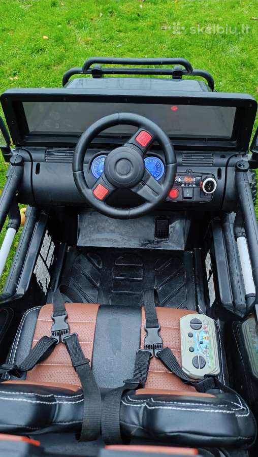 Elektromobilis vaikams Jeep Wxe-1688 Juodas 4x4 - nuotraukos Nr. 6
