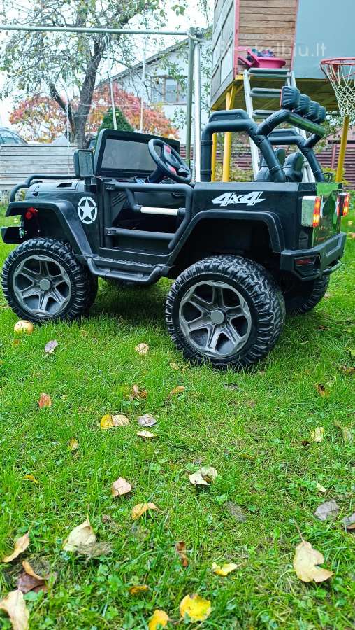 Elektromobilis vaikams Jeep Wxe-1688 Juodas 4x4 - nuotraukos Nr. 7