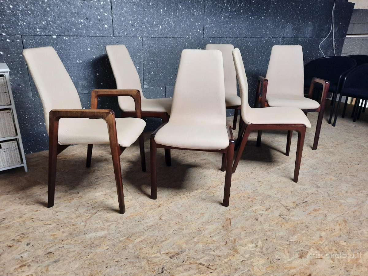 6 Shou Andersen Mid-century Kėdės iš Danijos - nuotraukos Nr. 3
