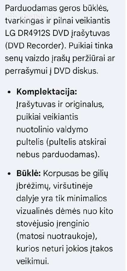 Dvd grotuvas - nuotraukos Nr. 6