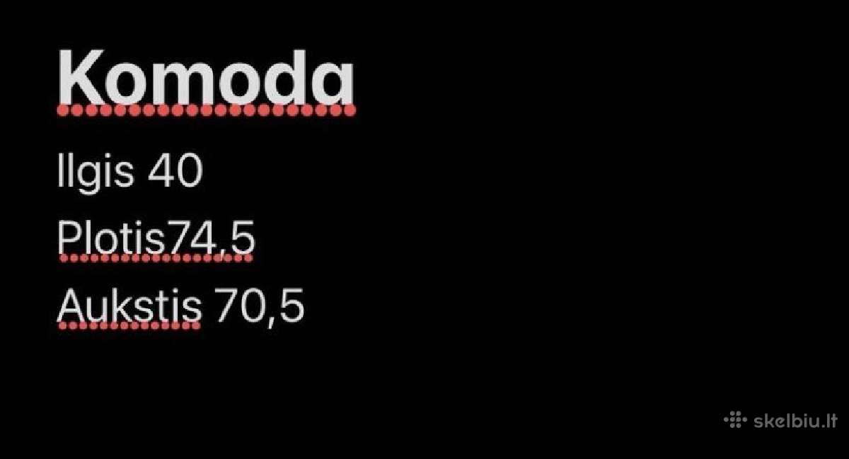 Komoda - nuotraukos Nr. 2