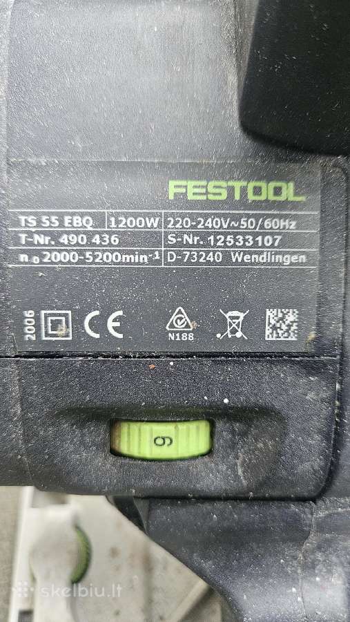 Festool įgilinamasis pjūklas - nuotraukos Nr. 2