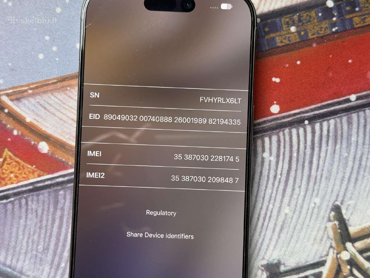 iPhone 16 Pro 128 GB 92% BH Natural Titanium - nuotraukos Nr. 3