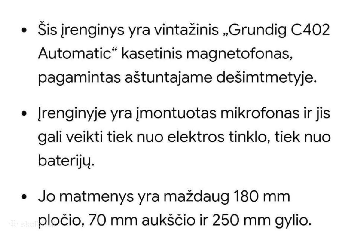 Audio kaseciu grotuvas - nuotraukos Nr. 8