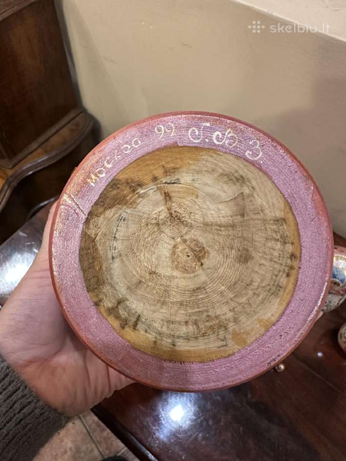 Medinių matrioškų komplektas – 9 dalys, apie 23 cm - nuotraukos Nr. 5