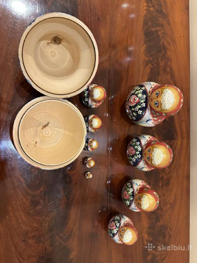 10 dalių matrioškų rinkinys – rožių ornamentai - nuotraukos Nr. 6