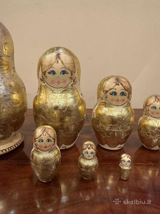 7 dalių medinių matrioškų rinkinys, 18 cm - nuotraukos Nr. 3