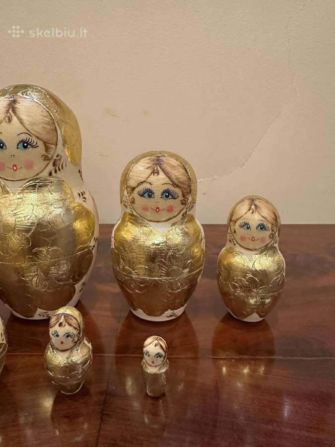 7 dalių medinių matrioškų rinkinys, 18 cm - nuotraukos Nr. 4