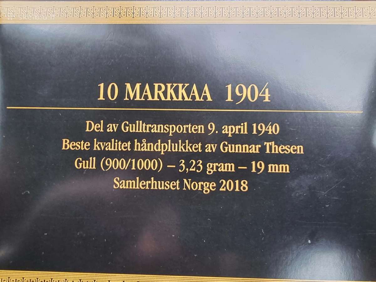 Auksinė moneta Suomijos 10 Markų, 1904m. (L) - nuotraukos Nr. 7