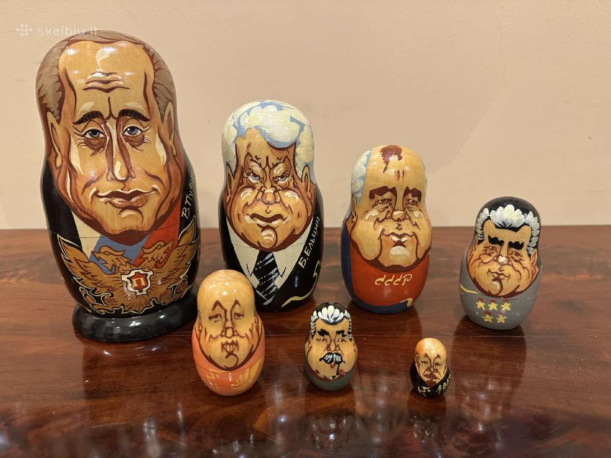 Politinių matrioškų kolekcija – 7 rinkiniai, 37vnt - nuotraukos Nr. 2
