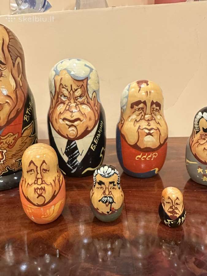 Politinių matrioškų kolekcija – 7 rinkiniai, 37vnt - nuotraukos Nr. 4