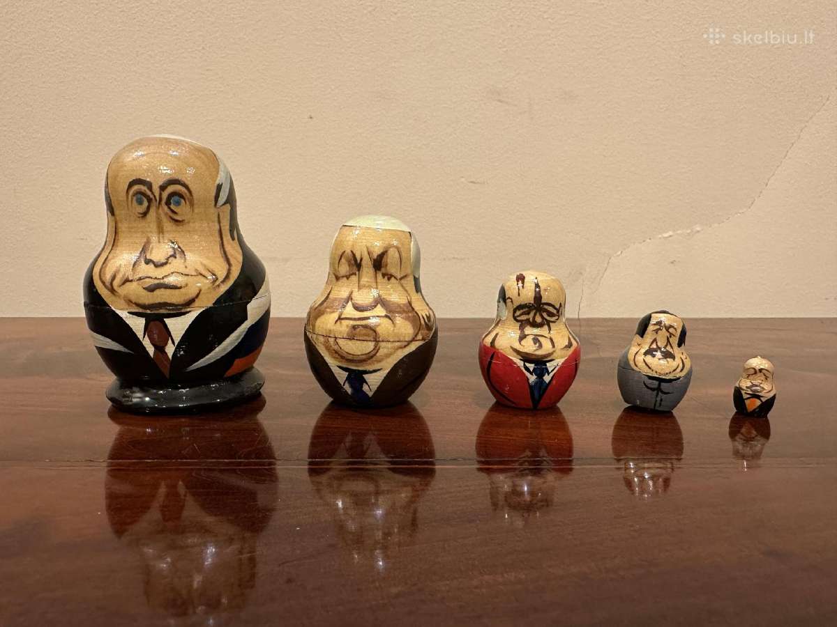 Politinių matrioškų kolekcija – 7 rinkiniai, 37vnt - nuotraukos Nr. 13