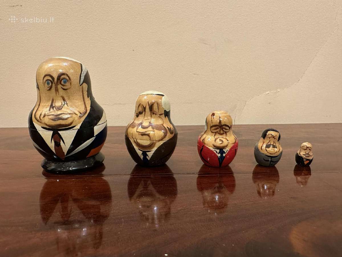 Politinių matrioškų kolekcija – 7 rinkiniai, 37vnt - nuotraukos Nr. 16