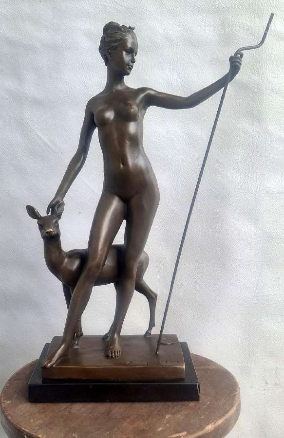 Vintažinė statula Diana, medžioklės deivė - nuotraukos Nr. 4