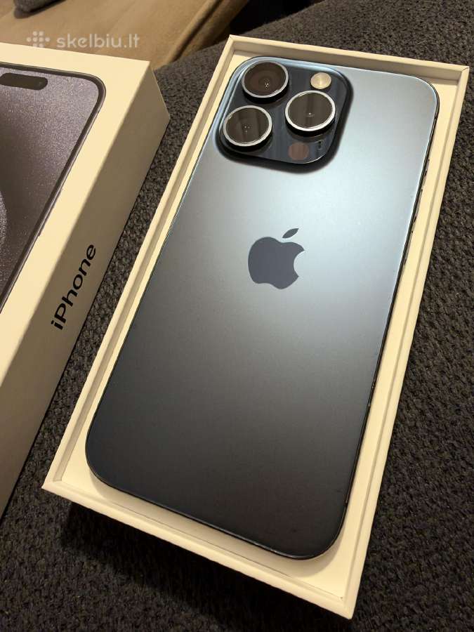 iPhone 15 pro 256gb Blue Titanium - nuotraukos Nr. 2