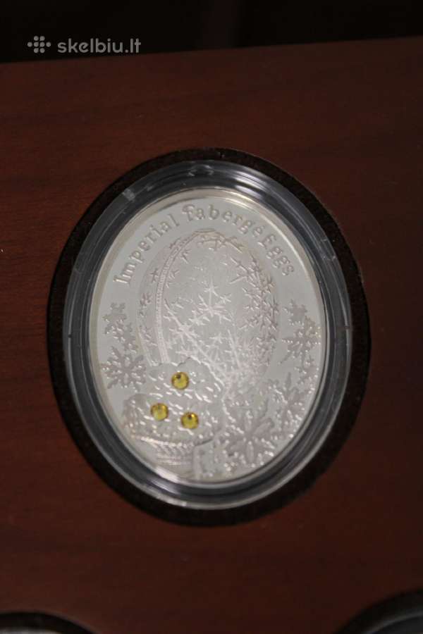 9 sidabrinių monetų rinkinys „Faberg Eggs“ 925 - nuotraukos Nr. 14