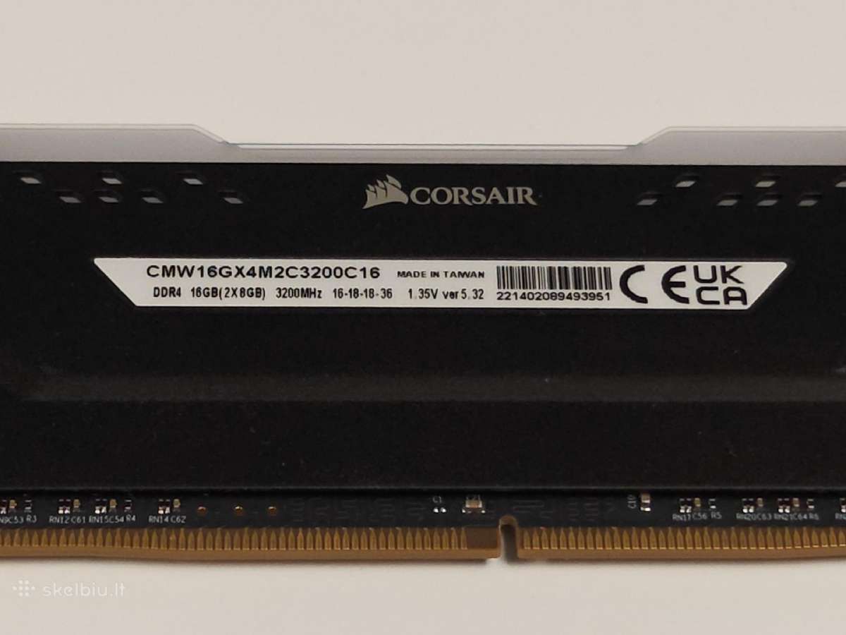 Corsair Vengeance Rgb Pro Ddr4 16gb 3200mhz Cl16 - nuotraukos Nr. 3