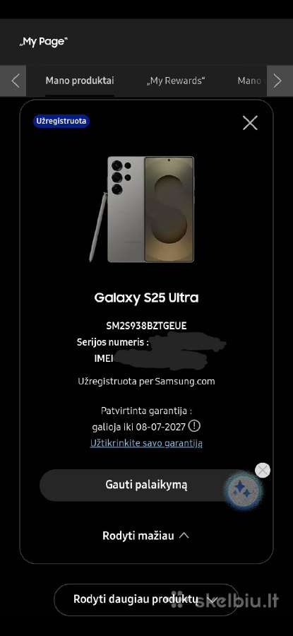 Samsung Galaxy S25 Ultra 512 GB / Titanium Grey - nuotraukos Nr. 8
