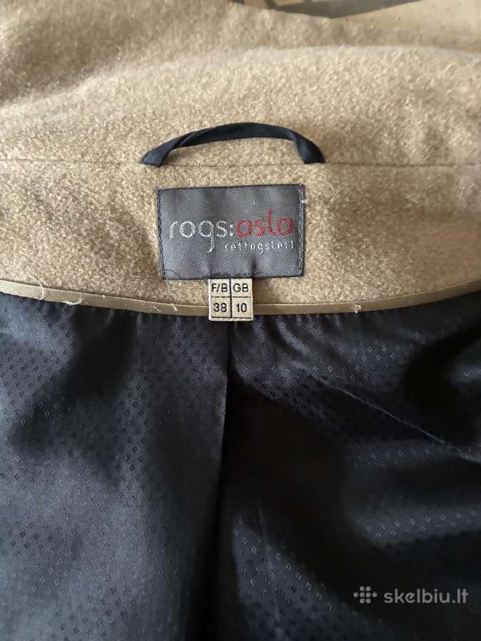 Rogs Oslo paltas 38, Vilna, angora, kašmyras - nuotraukos Nr. 3