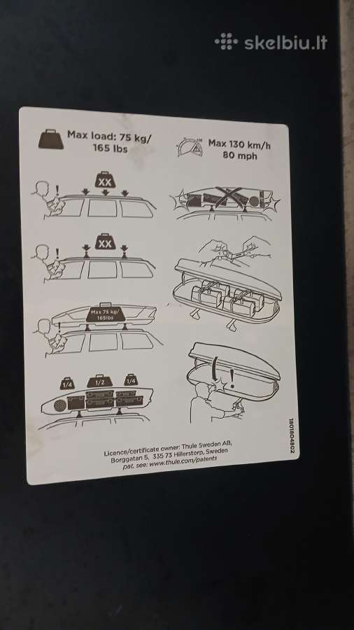 Thule Force XT L juoda matinė stogo bagažinė - nuotraukos Nr. 9