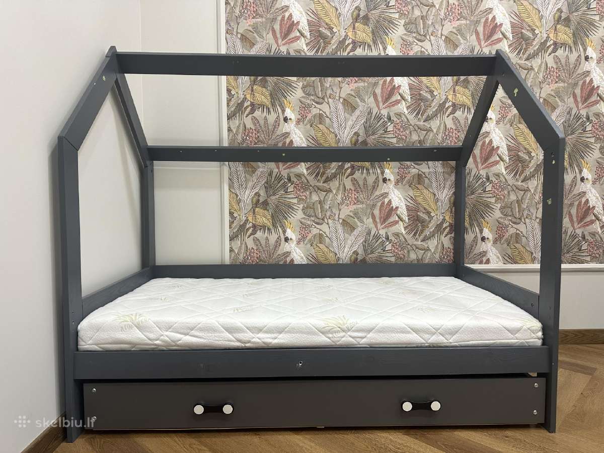 Gera vaikiška lova su 80x160 čiužiniu - nuotraukos Nr. 2