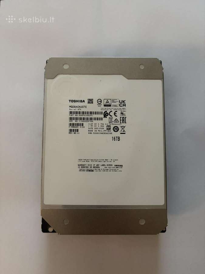 Toshiba, seagate, 10tb, 12tb, 16tb. HDD - nuotraukos Nr. 2