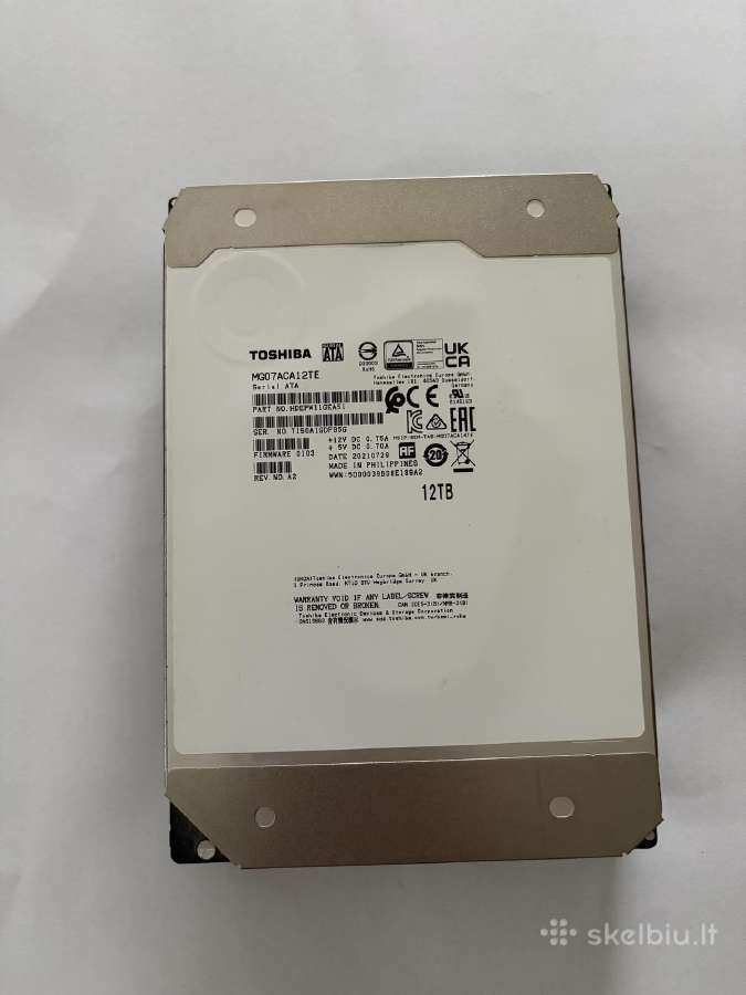 Toshiba, seagate, 10tb, 12tb, 16tb. HDD - nuotraukos Nr. 3