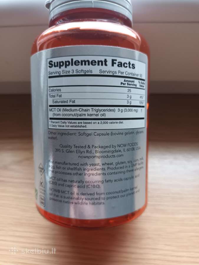Parduodu Mct aliejaus kapsules (1000 mg) - nuotraukos Nr. 2
