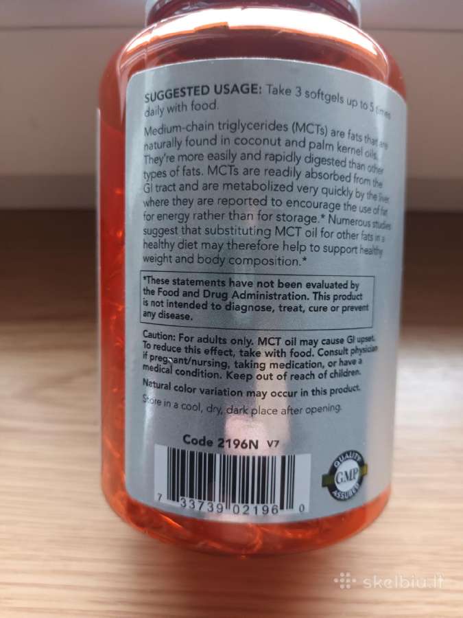 Parduodu Mct aliejaus kapsules (1000 mg) - nuotraukos Nr. 3