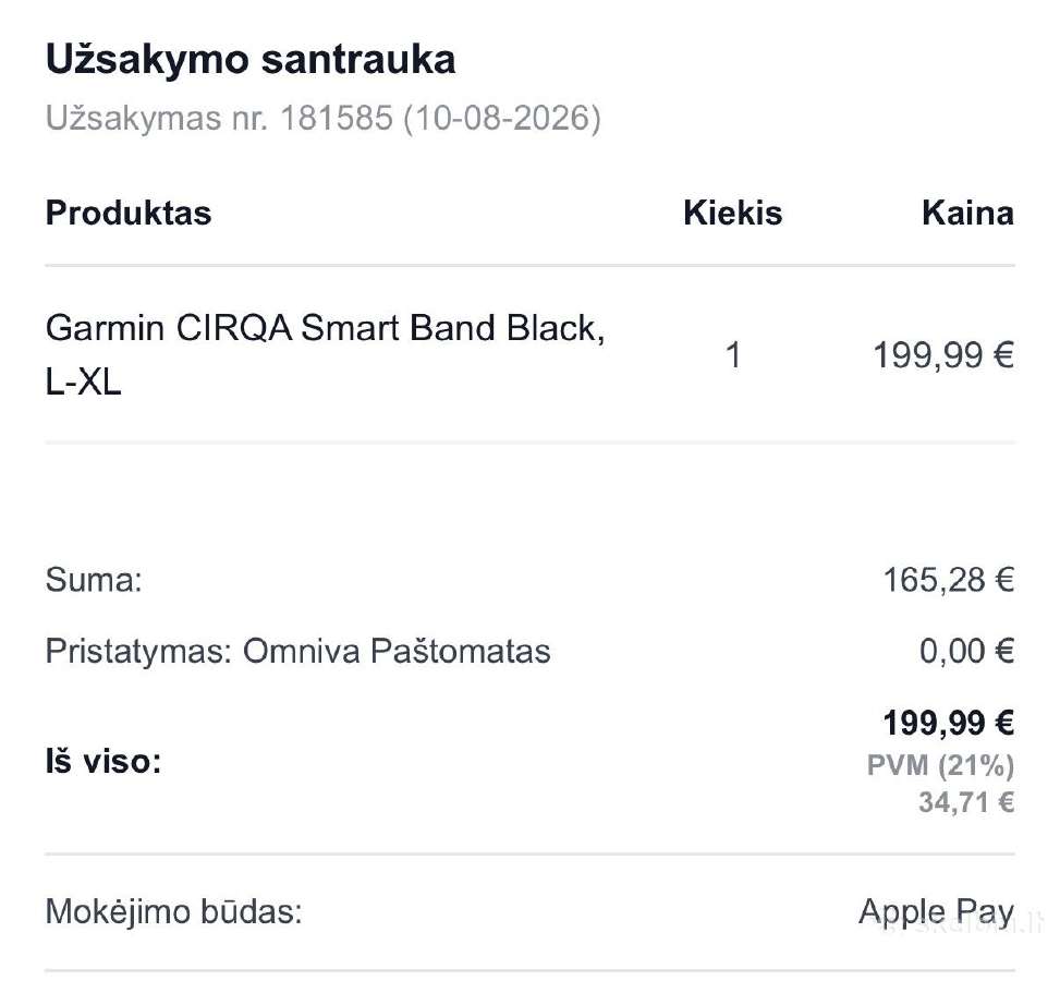 Garmin Cirqa X-XL - nuotraukos Nr. 4