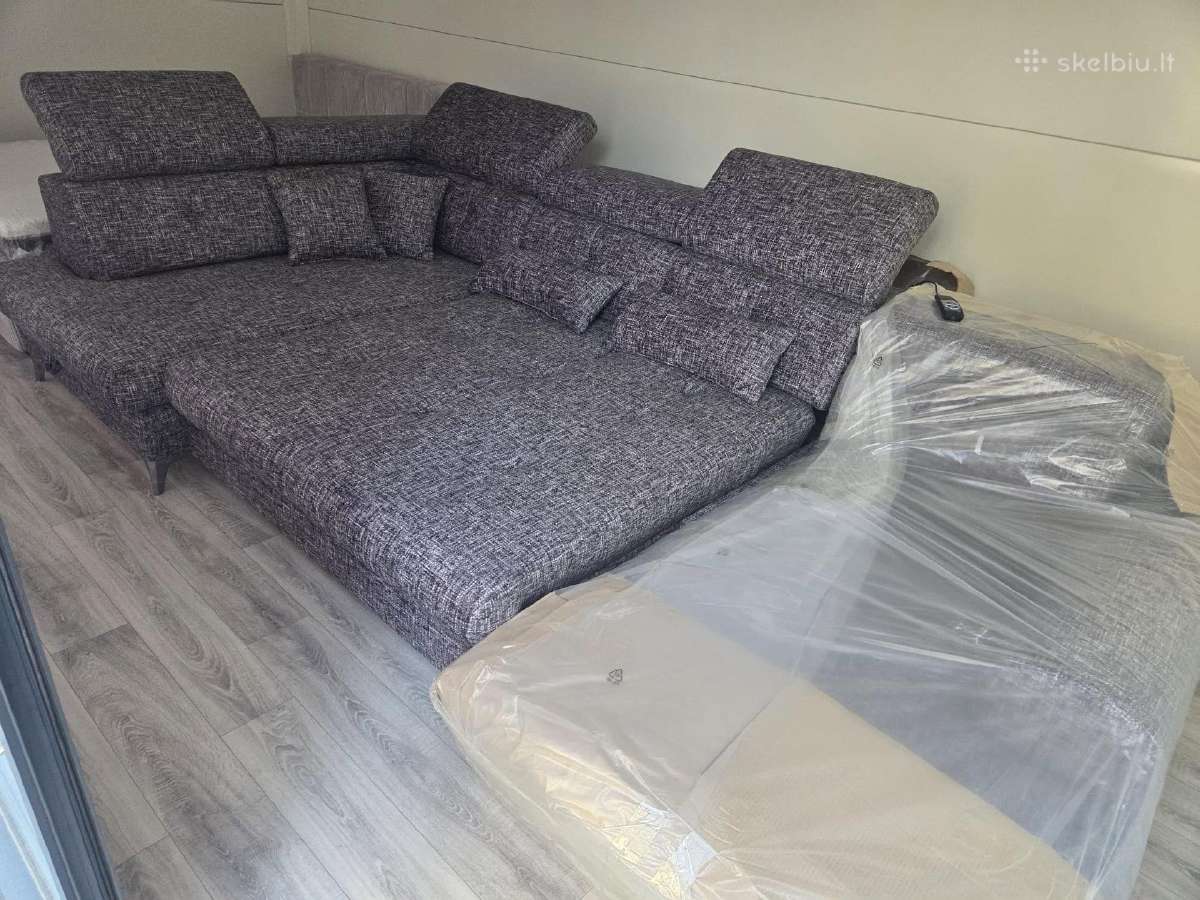 Nauja, kokybiška, U formos elektrinė sofa - lova - nuotraukos Nr. 2