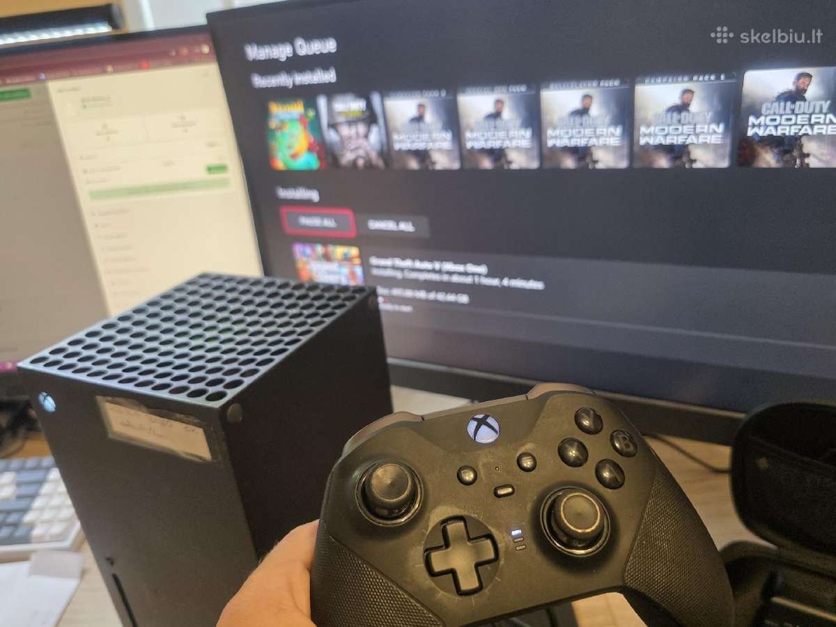 Xbox series X 1tb + Elite 2 pult. + Gta V. Keičiu - nuotraukos Nr. 11