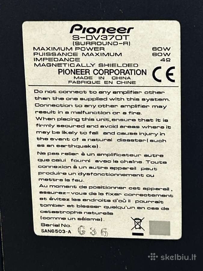 Pioneer Dcs-370 - nuotraukos Nr. 2