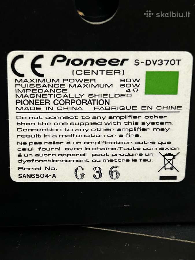 Pioneer Dcs-370 - nuotraukos Nr. 5