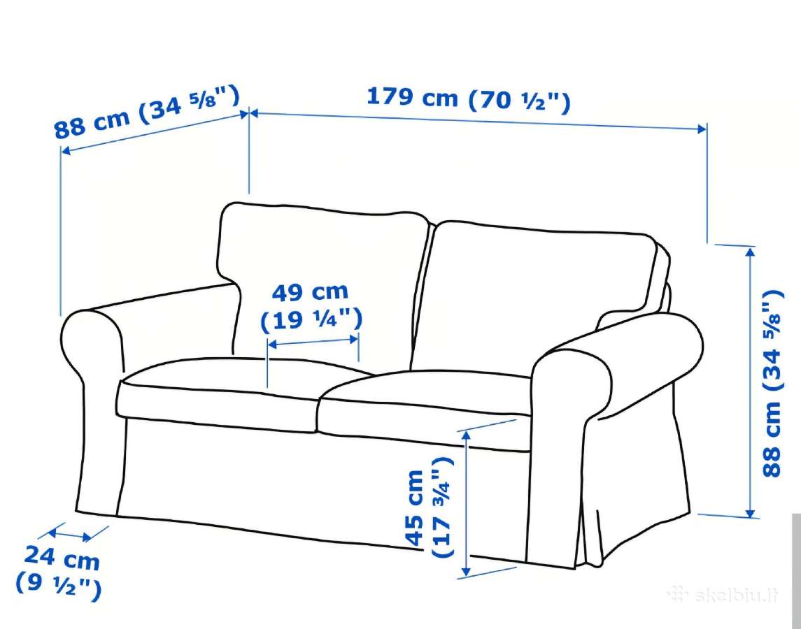 Dvivietė sofa (Ikea Ektorp) - nuotraukos Nr. 2