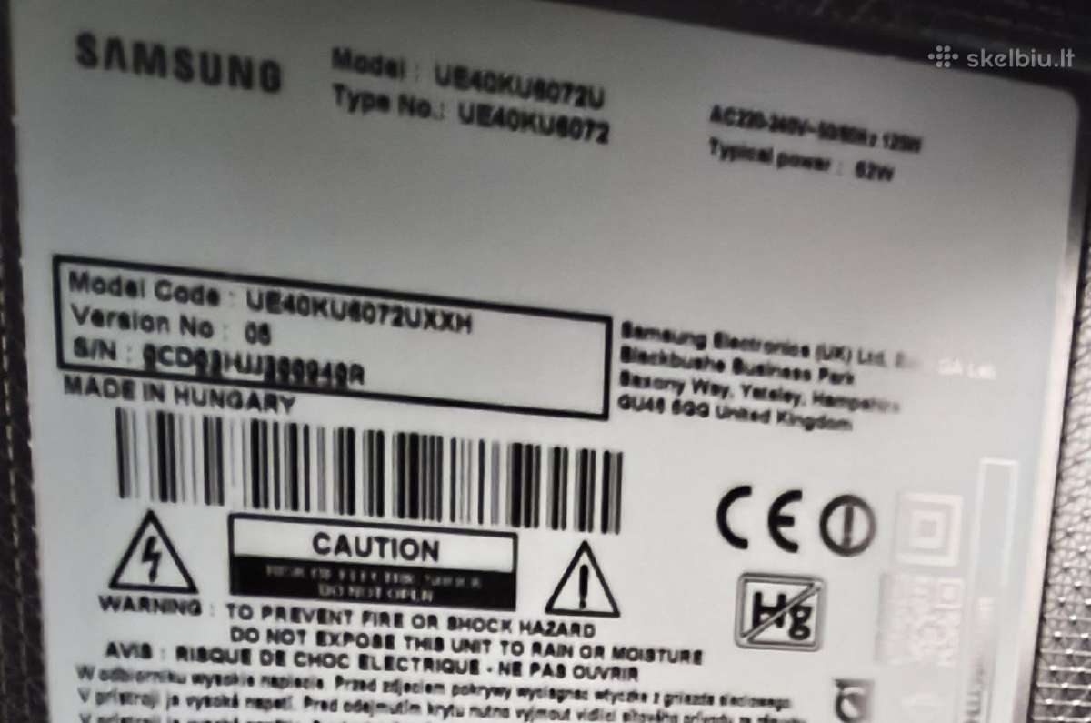 Samsung 40" 102cm, Smart, Wi-fi - nuotraukos Nr. 10