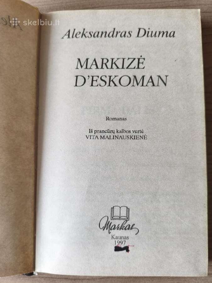Aleksandras Diuma "Markizė d'eskoman" - nuotraukos Nr. 4