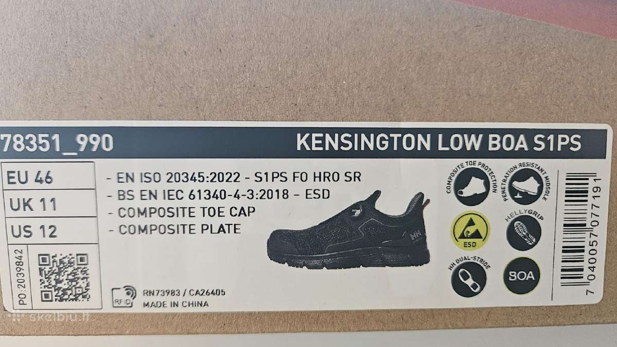 Helly Hansen pusbačiai Kensington low Boa H/h S1p - nuotraukos Nr. 2