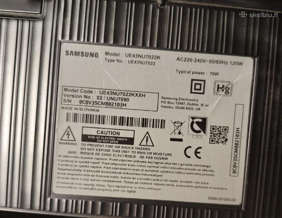 Samsung 43" 109cm Smart 4k Uhd - nuotraukos Nr. 17