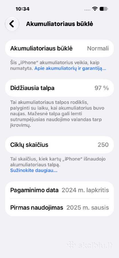 Phone 16 Pro Max,256gb.,garantija,idealus,titanium - nuotraukos Nr. 13