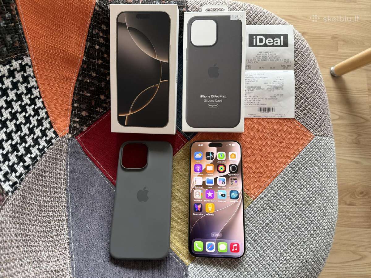 Phone 16 Pro Max,256gb.,garantija,idealus,titanium - nuotraukos Nr. 37
