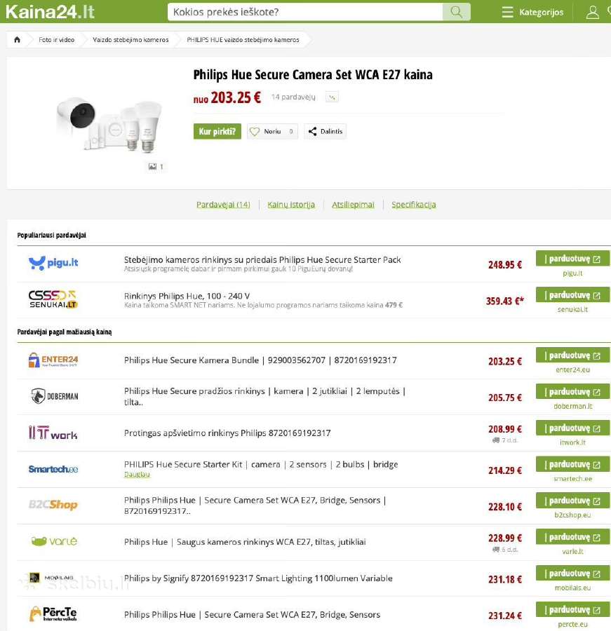 Philips Hue Secure Starter-set Naujas neispakuota - nuotraukos Nr. 3