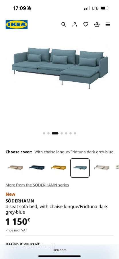 Ikea sofa šviesiai zalia - nuotraukos Nr. 7