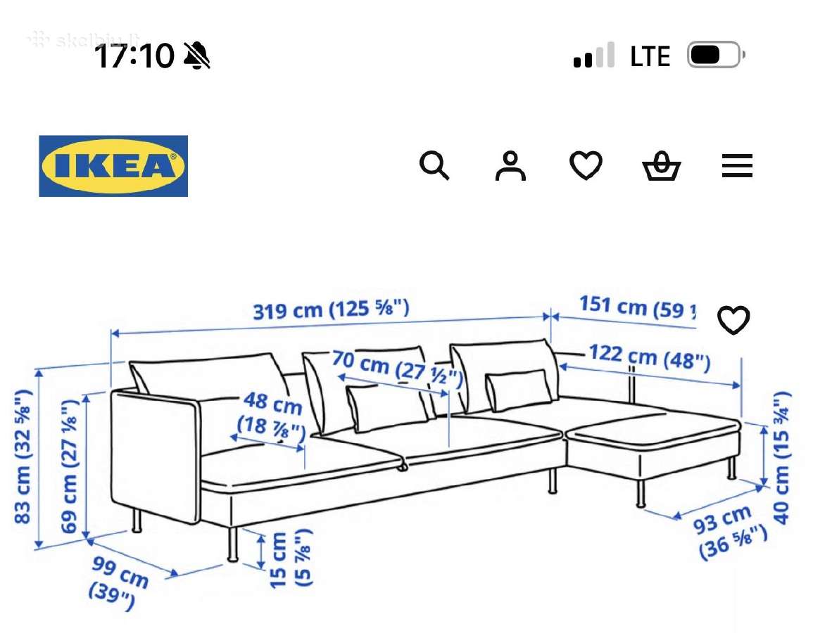 Ikea sofa šviesiai zalia - nuotraukos Nr. 8