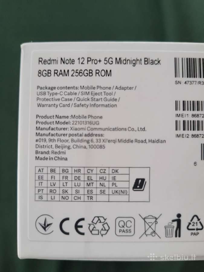 Xiaomi Redmi Note 12 Pro+ 5G - nuotraukos Nr. 2