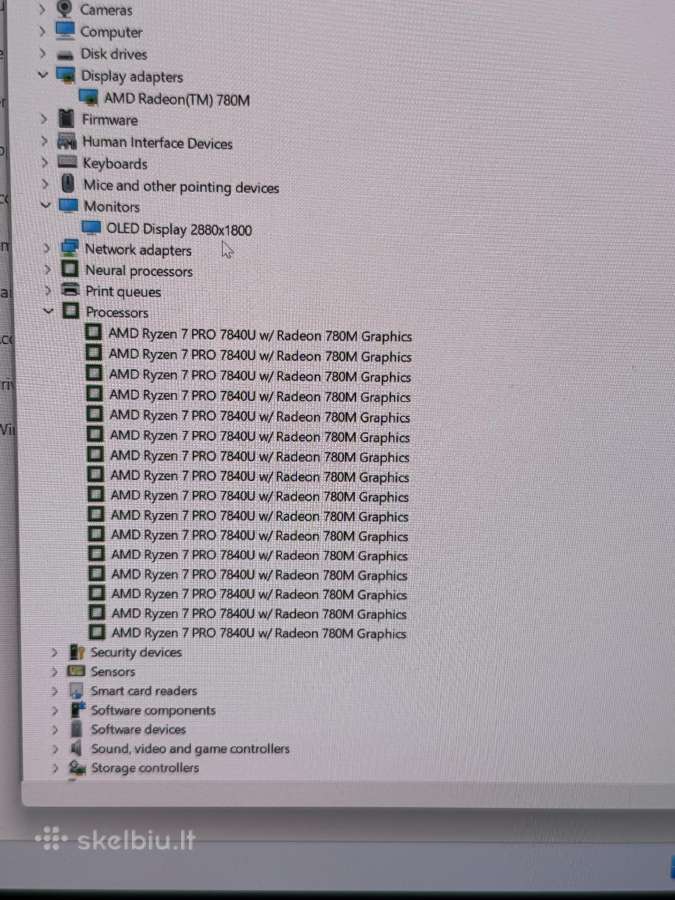 Lenovo Thinkpad T14s Oled Ryzen 7 32gb RAM - nuotraukos Nr. 12