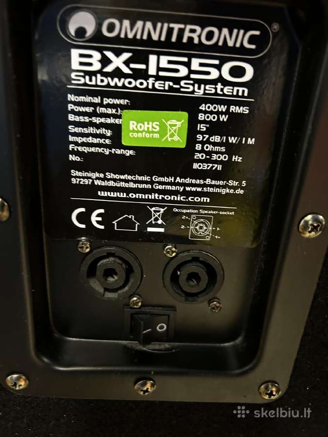 Omnitronic Bx-1550 Subas - nuotraukos Nr. 3