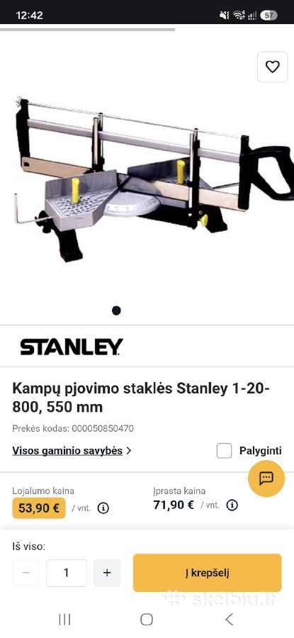 Stanley kampų pjovimo įrankis - nuotraukos Nr. 3