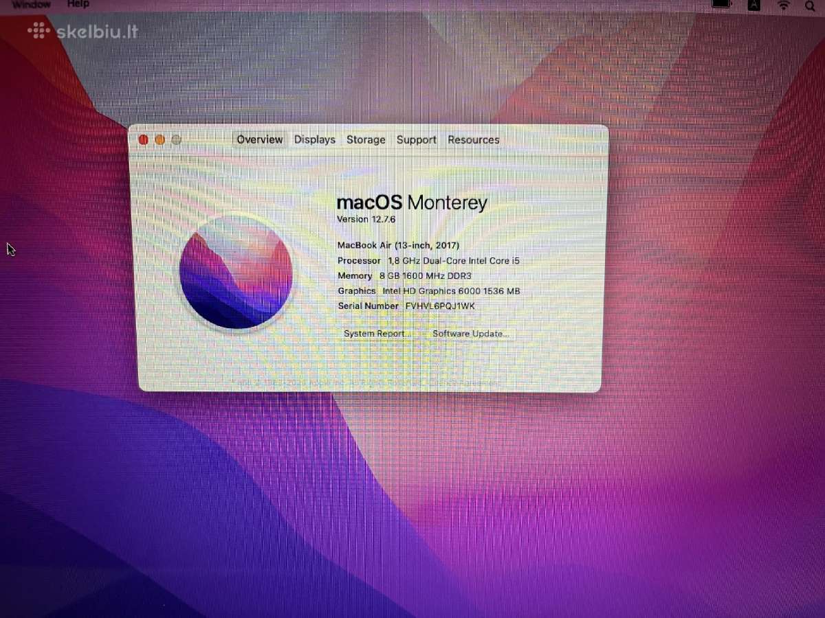 Apple MacBook Air A1466 - nuotraukos Nr. 8