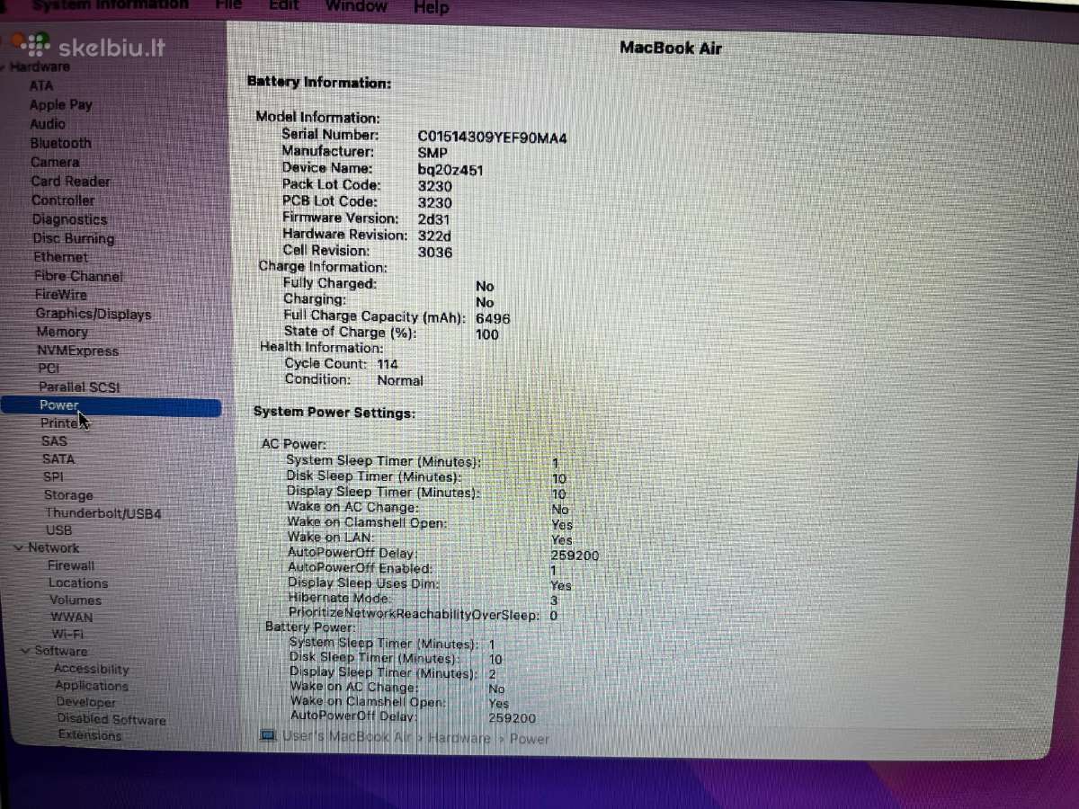Apple MacBook Air A1466 - nuotraukos Nr. 10